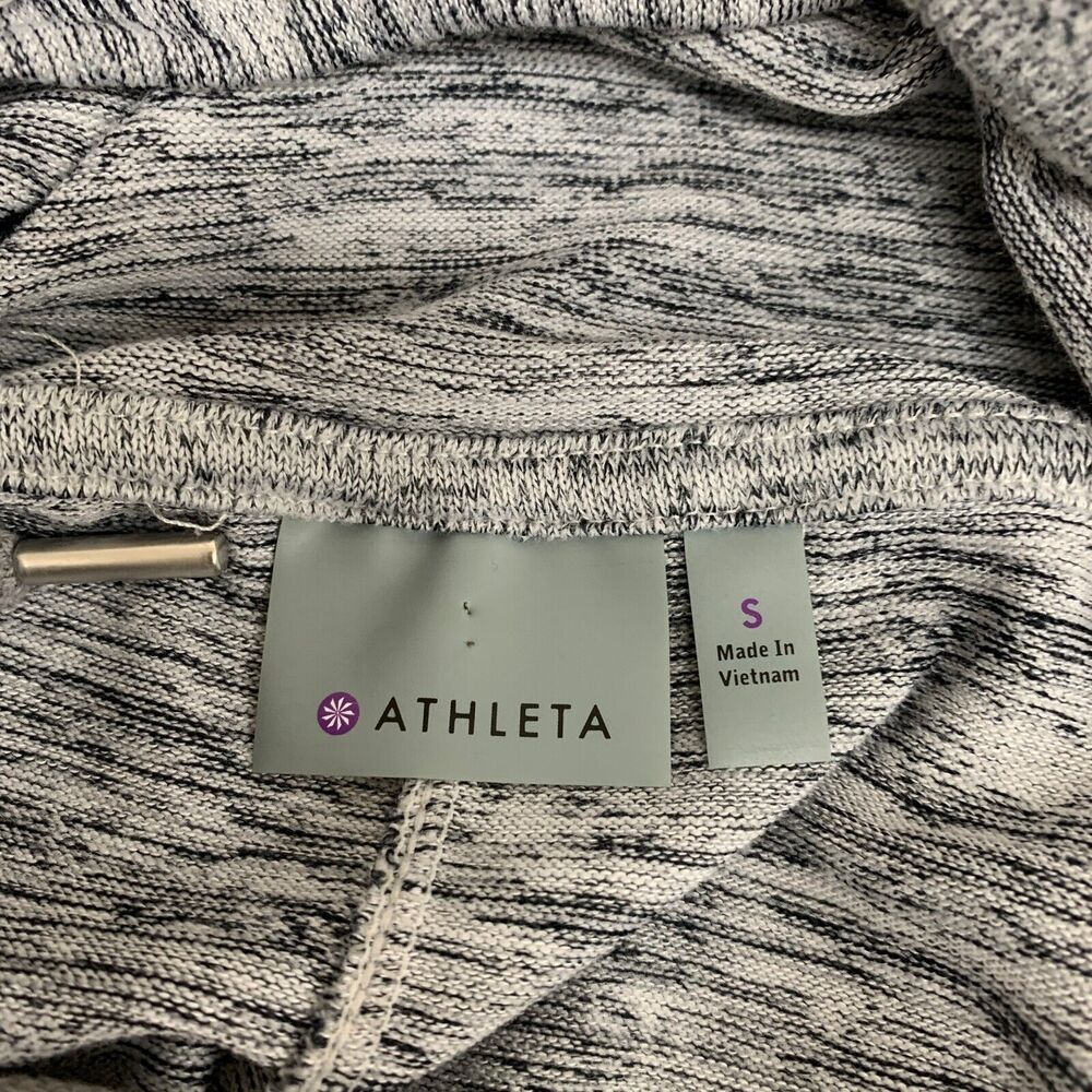 Athleta Hooded Poncho Womens S Small Grey Blissful Drawstring Pullover Workout - Picture 13 of 16